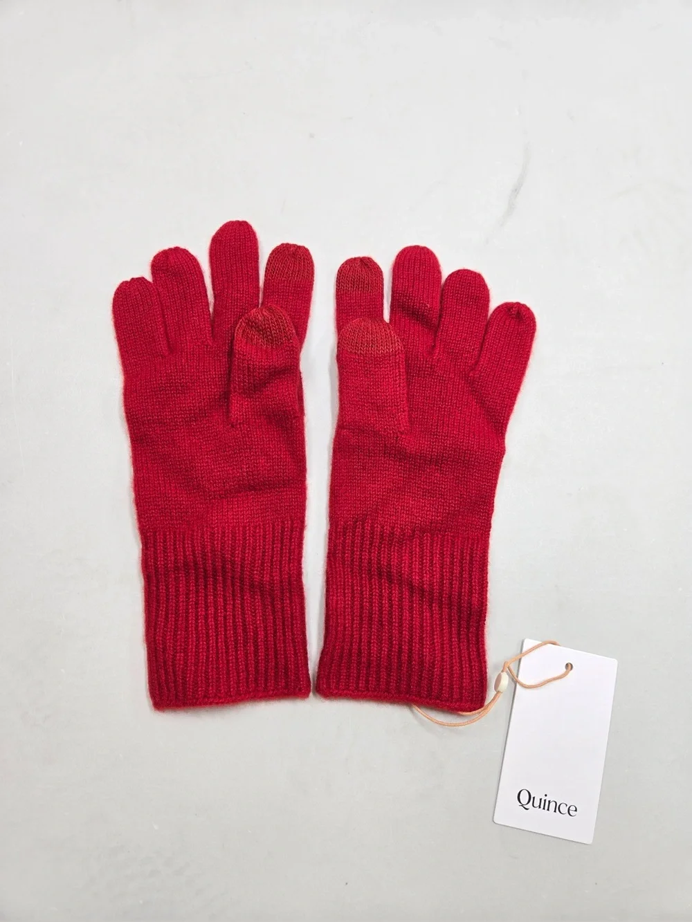 NWT QUINCE Mongolian Cashmere Gloves Varsity Red 0851